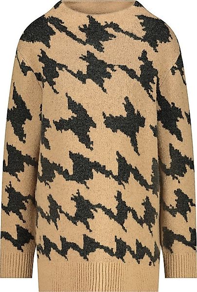 Monari Rundhalspullover 809553 Klassisches Hahnentrittmuster günstig online kaufen