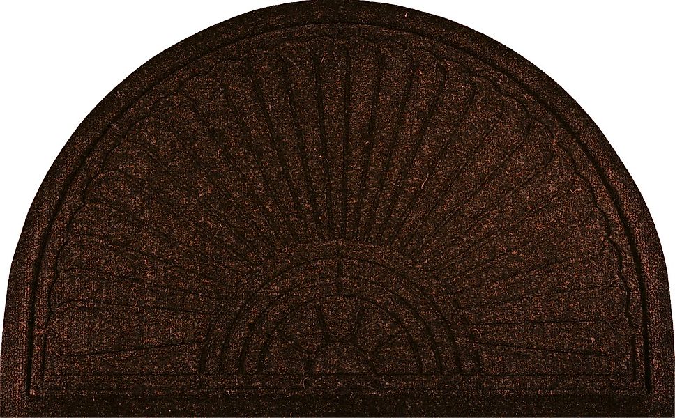 wash+dry by Kleen-Tex Fußmatte »DUNE Halfmoon dark brown«, halbrund, 8 mm H günstig online kaufen