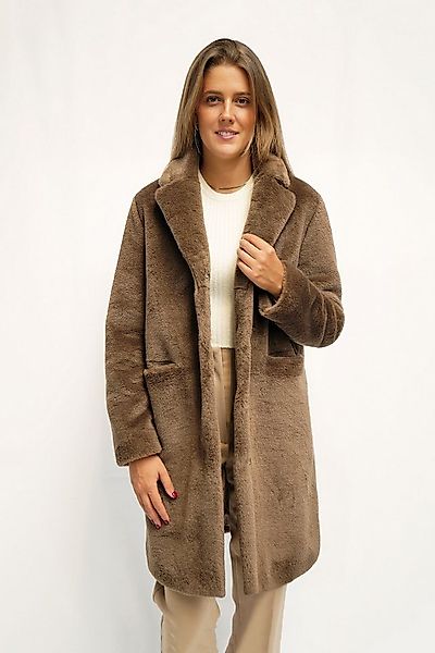 FUNK since 1776 Fellimitatmantel in kuscheliger Lammoptik mit stylischem Re günstig online kaufen