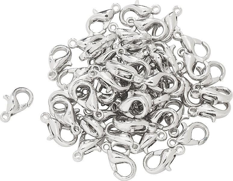 VBS XXL Schmuckset Karabinerverschlüsse, 10 mm, versilbert günstig online kaufen