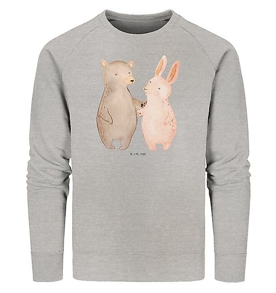Mr. & Mrs. Panda Longpullover Bär und Hase Umarmen Größe S - Heather Grey - günstig online kaufen