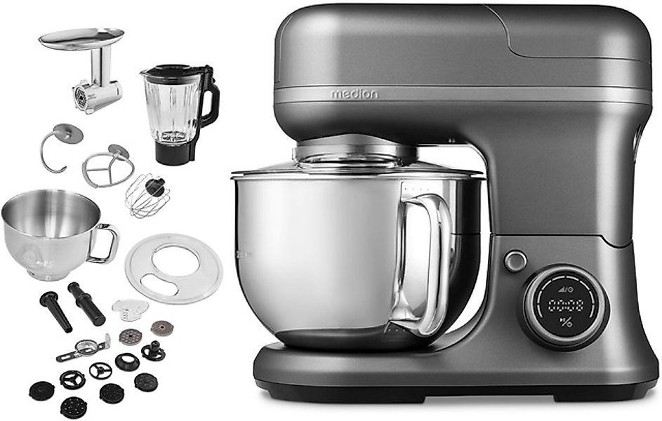 Medion® Küchenmaschine »MD 18430, 8 Geschwindigkeitsstufen, Impulsfunktion, günstig online kaufen