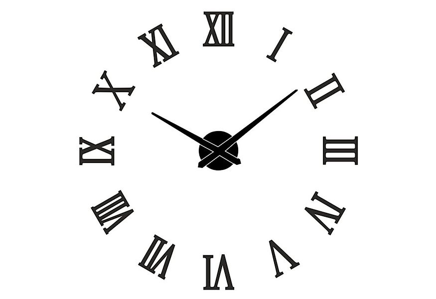 Miraval Wanduhr Miraval DIY Wanduhr römisch schwarz günstig online kaufen