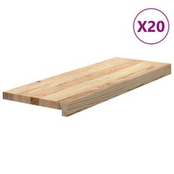 vidaXL Stufenmatte Treppenstufen 2 Stk. Unbehandelt günstig online kaufen