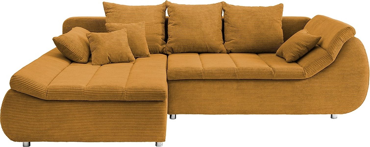 INOSIGN Ecksofa »Imola elegant und bequem, aktuelle Steppung im Sitz, L-For günstig online kaufen