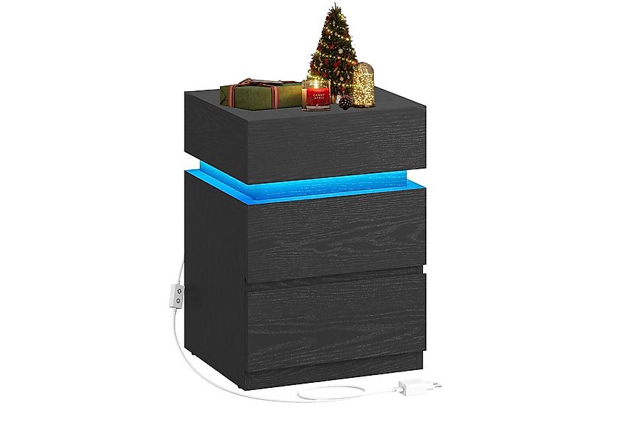 VASAGLE Nachttisch (1-St), mit LED-Beleuchtung, einstellbare Farben günstig online kaufen