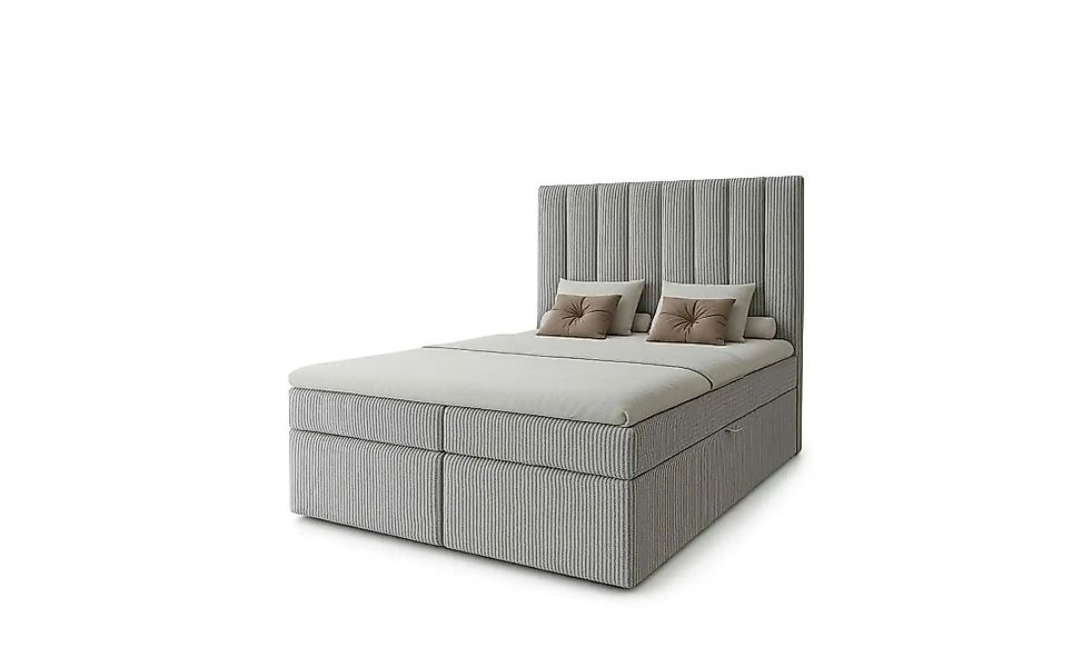 Boxbett mit Stauraum  Cord Nero Box ¦ grau ¦ Maße (cm): B: 142 H: 124 Bette günstig online kaufen