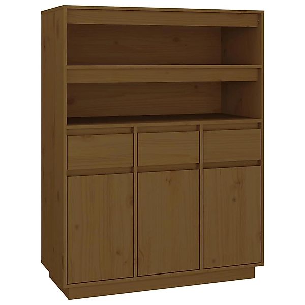 vidaXL Highboard Honigbraun 89x40x116,5 cm Massivholz Kiefer 818218 günstig online kaufen