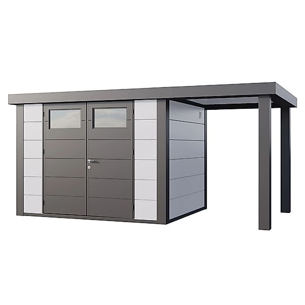 Gerätehaus Classico 3024 mit Offene Lounge S Rechts 466 cm x 238 cm Weiß günstig online kaufen