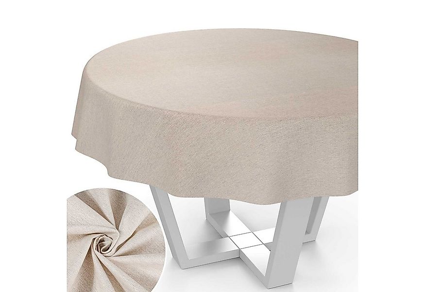 ANRO Tischdecke aus Stoff UNI Farben wasserabweisend Tischtuch Tischwäsche günstig online kaufen