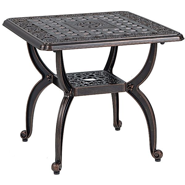 COSTWAY Gartentisch, Bistrotisch mit Ablagefläche, 53 günstig online kaufen