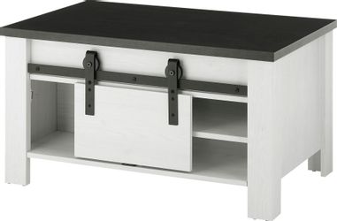 Home affaire Couchtisch "SHERWOOD" modernes Holz Dekor, mit Scheunentorbesc günstig online kaufen