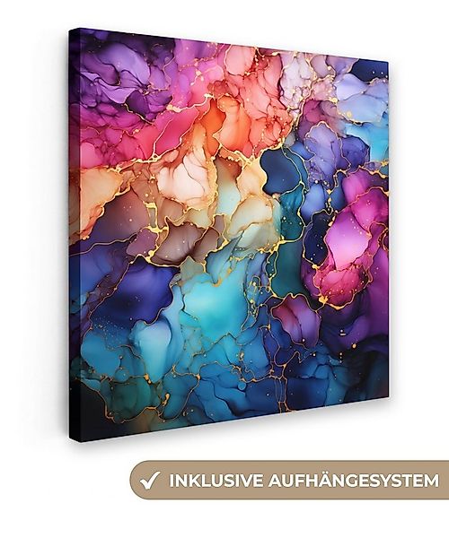 OneMillionCanvasses® Leinwandbild Marmor - Bunt - Abstrakt, Fotodruck (1 St günstig online kaufen