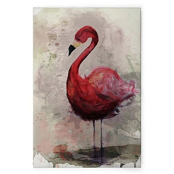 Bricoflor Leinwandbild Flamingo In Aquarell Optik Wandbild Moderne Kunst Pi günstig online kaufen