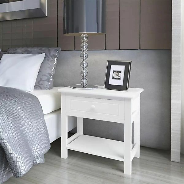 Nachttisch Holz Weiß günstig online kaufen