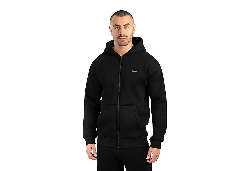 Smilodox Kapuzenstrickjacke Ilyas, Oversize Zip Hoodie, Strickjacke mit Log günstig online kaufen