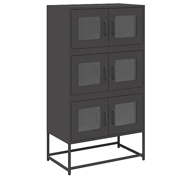 vidaXL Highboard Highboard Schwarz 68x39x123 cm Stahl (1 St) günstig online kaufen