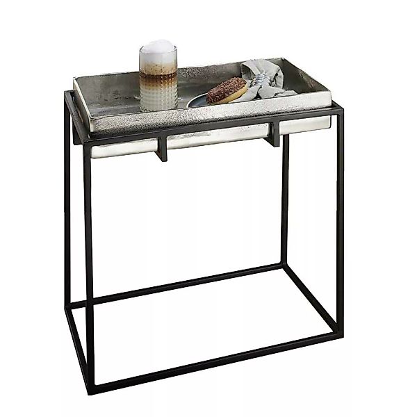Wohnzimmer Tisch aus Metall abnehmbarer Tischplatte günstig online kaufen