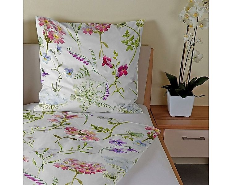 TRAUMSCHLAF Bettwäsche Florenz, Mako Satin, 3 teilig, florales Design mit s günstig online kaufen