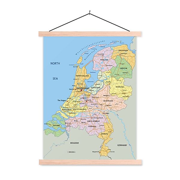 MuchoWow Poster Englische Karte - Niederlande günstig online kaufen