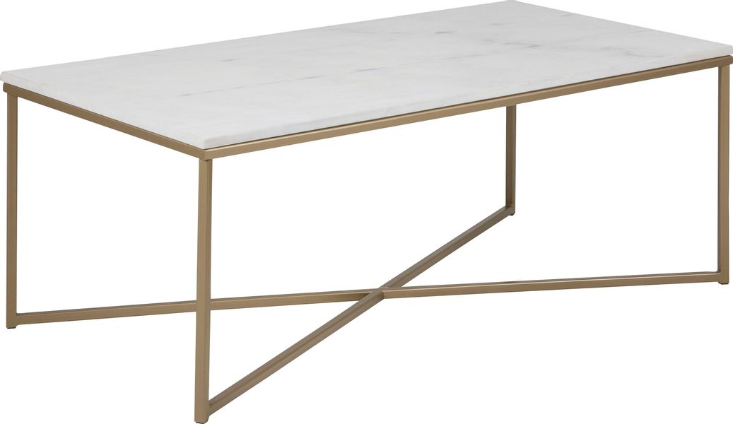 ACTONA GROUP Couchtisch "Alina" Guangxi Marmor Tischplatte, mit Metallgeste günstig online kaufen