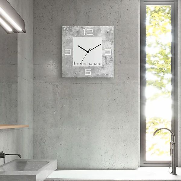 Bruno Banani Wanduhr "Beton auf Alu", analog, 30 cm günstig online kaufen