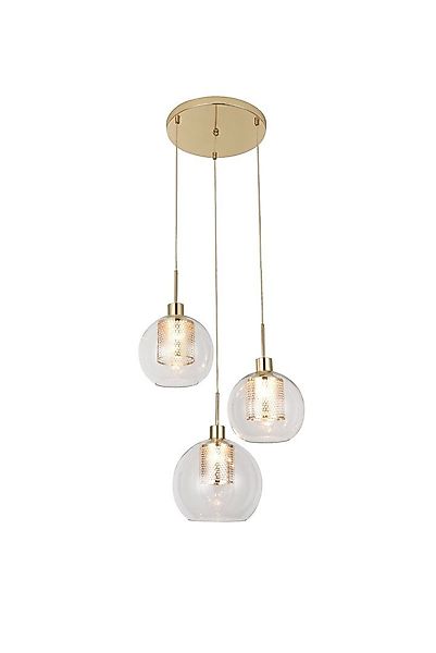 Rabalux Pendelleuchte "Philana" 3-flammig, Metall, gold, günstig online kaufen