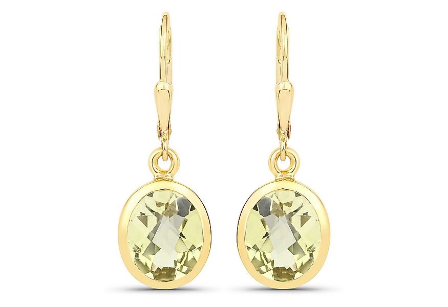 Vira Jewels Paar Ohrhänger 925-Sterling Silber vergoldet Glänzend Lemon Qua günstig online kaufen