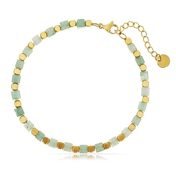 Made by Nami Armband Herren mit Türkisen und Dunkelgrünen Perlen Glücksarmb günstig online kaufen