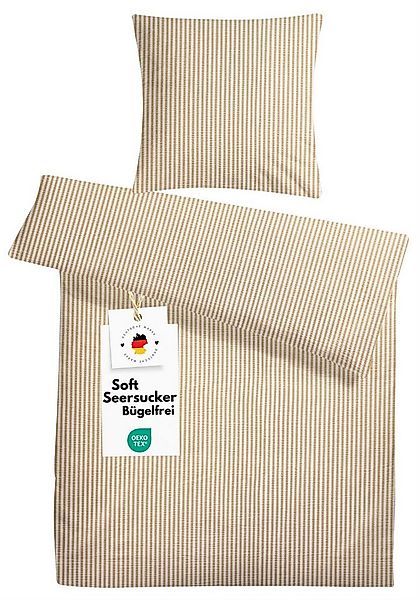 Carpe Sonno Bettwäsche Seersucker 135x200 155x220 Bügelfrei Sommer Baumwoll günstig online kaufen