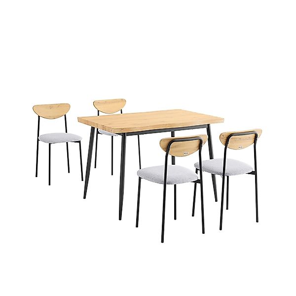 SoBuy Essgruppe Esstisch Set 5-teilig Bartisch mit 4 Stühlen OGT52-N günstig online kaufen