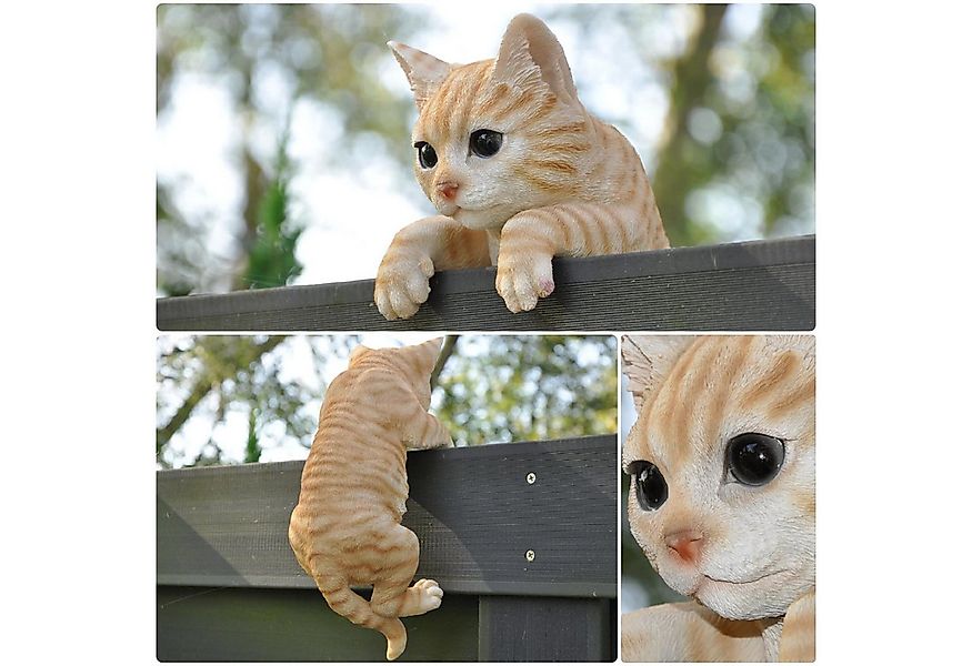 dazikemo Gartenfigur Gartenfigur Dekofigur Katze für Zaun und Trennwand günstig online kaufen