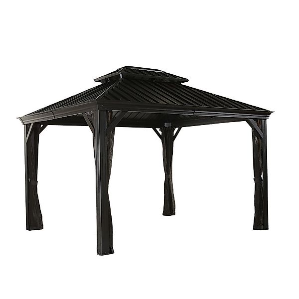 Sojag Pavillon Messina anthrazit Metall B/H/L: ca. 363x292x298 cm günstig online kaufen