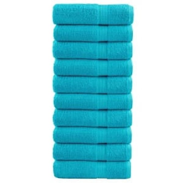 vidaXL Premium-Handtücher 10 Stk Türkis 50x100 600 g/m2 100% Baumwolle günstig online kaufen