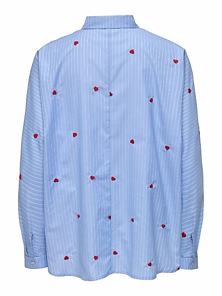 ONLY Hemdbluse "ONLNEW LINA GRACE LS STRIPE EMB SHIRT" günstig online kaufen