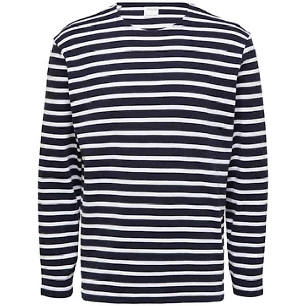 Selected  T-Shirts & Poloshirts Noos Briac Stripe L/S T-Shirt - Navy Blazer günstig online kaufen