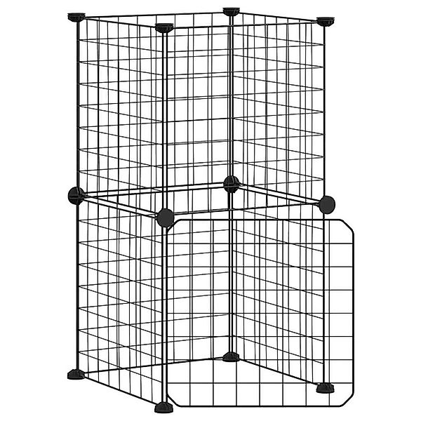 Vidaxl 8-tlg. Haustierkäfig Mit Tür Schwarz 35x35 Cm Stahl günstig online kaufen