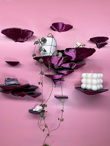 Roomberry Deko-Wandregal Trameten Pilzwandregal Bundle - 9-teiliges Set, Pi günstig online kaufen