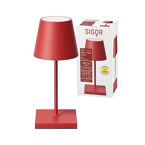 SIGOR LED Tischleuchte stilvolle Akku-Tischlampe Nuindie günstig online kaufen