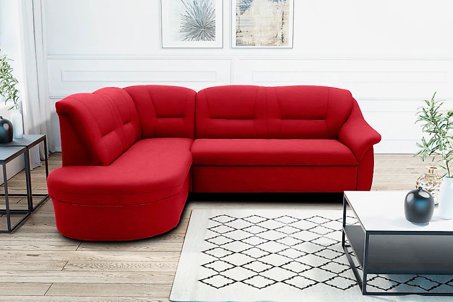 DOMO collection Ecksofa »Faenza für kleine Räume, Stellmaße 232x176cm, komf günstig online kaufen