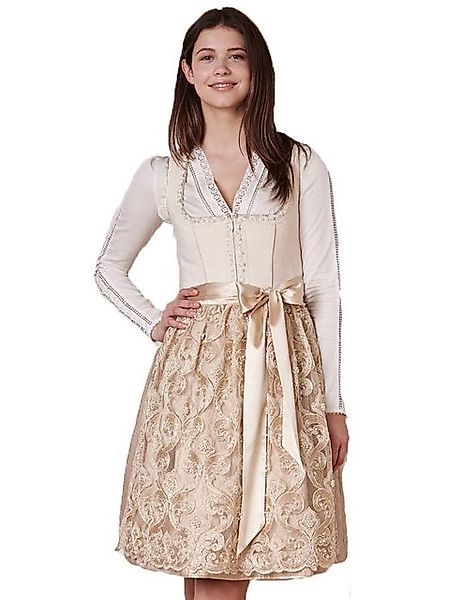 Krüger Madl Dirndl 'Klarissa' Traditionell 411565, Beige - 60cm günstig online kaufen