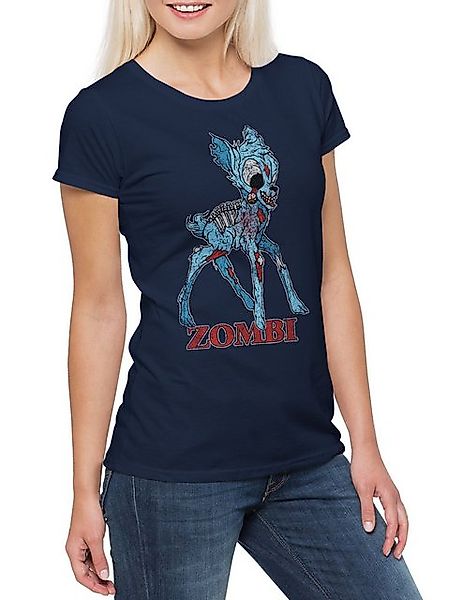 Urban Backwoods Print-Shirt Zombi II Damen T-Shirt Reh Hirsch Bambi Deer Fu günstig online kaufen