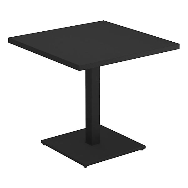 quadratischer Tisch Round metall schwarz - Emu - Schwarz günstig online kaufen