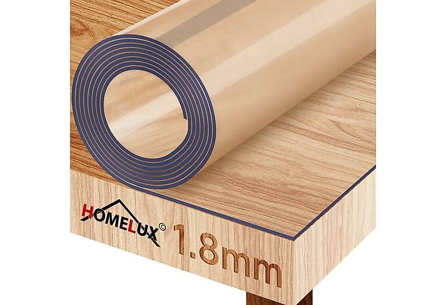 HOMELUX Tischdecke Tischfolie Tischdecke Transparent 1.8mm, PVC Durchsichti günstig online kaufen