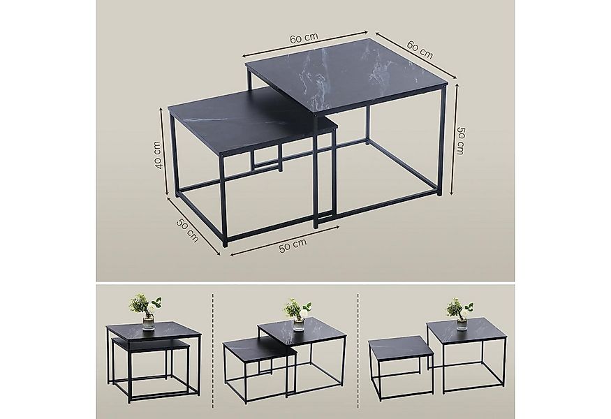 KAHOO Couchtisch Moderne Wohnzimmertisch Couchtisch,Quadratisch Satztisch günstig online kaufen