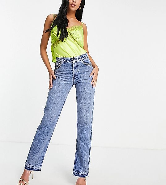 ASOS DESIGN Tall – Straight Jeans aus Bio-Baumwollmischung im 90er-Stil in günstig online kaufen