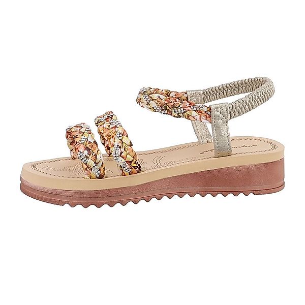 Ital-Design Damen Freizeit Riemchensandalette (85960451) Keilabsatz/Wedge günstig online kaufen