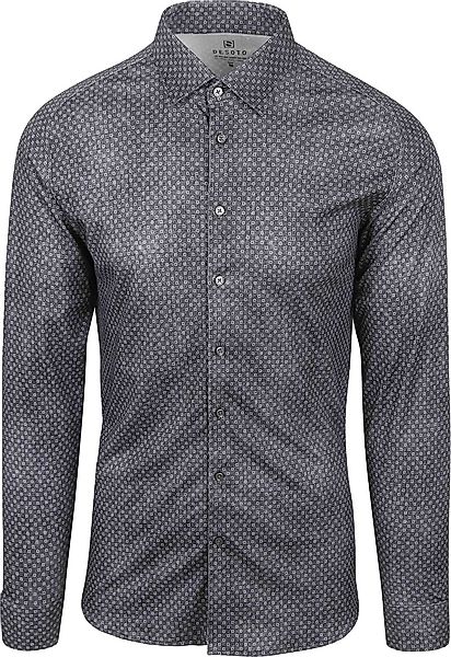 DESOTO Hemd Druck Denim Dunkelblau - Größe S günstig online kaufen