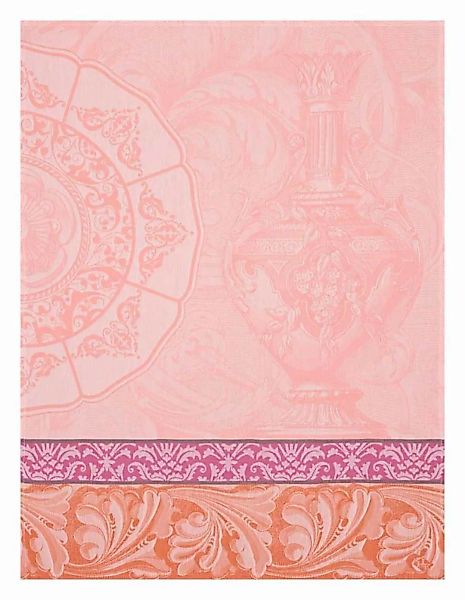 Le Jacquard Francais Geschirrtuch Baroque Porcelaine Rose 60x80 Baumwolle günstig online kaufen