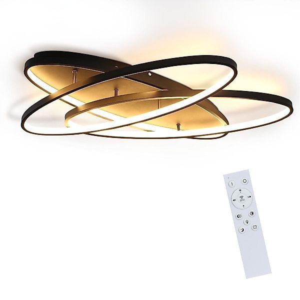 Nettlife LED Deckenleuchte Schwarz Dimmbar mit günstig online kaufen